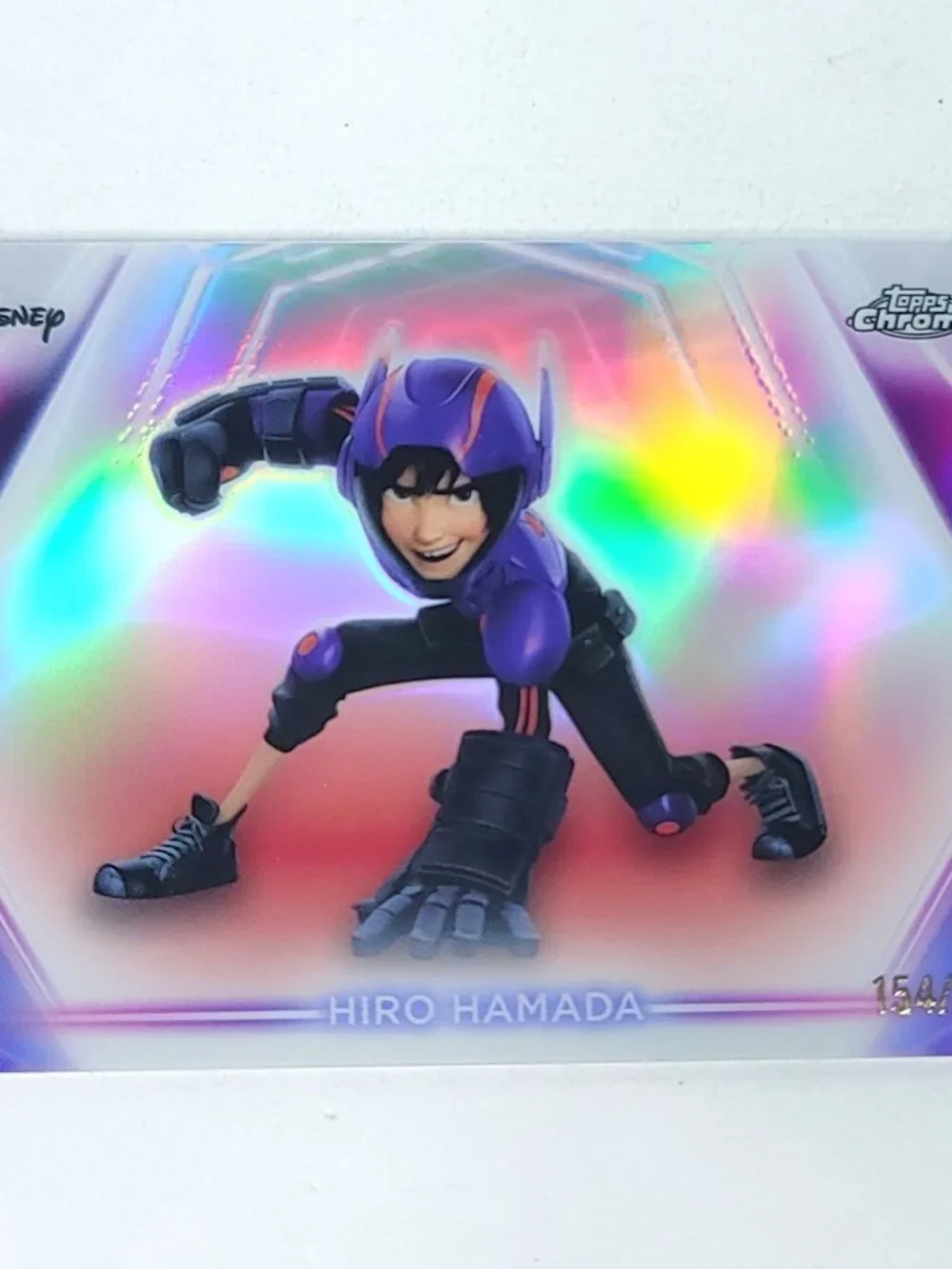 Hiro Hamada Topps 2026 Disney Neon Holo Chrome Refractor Limited 154/199 CNE